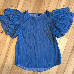Kaari Blues Ruffle Sleeve Blouse
